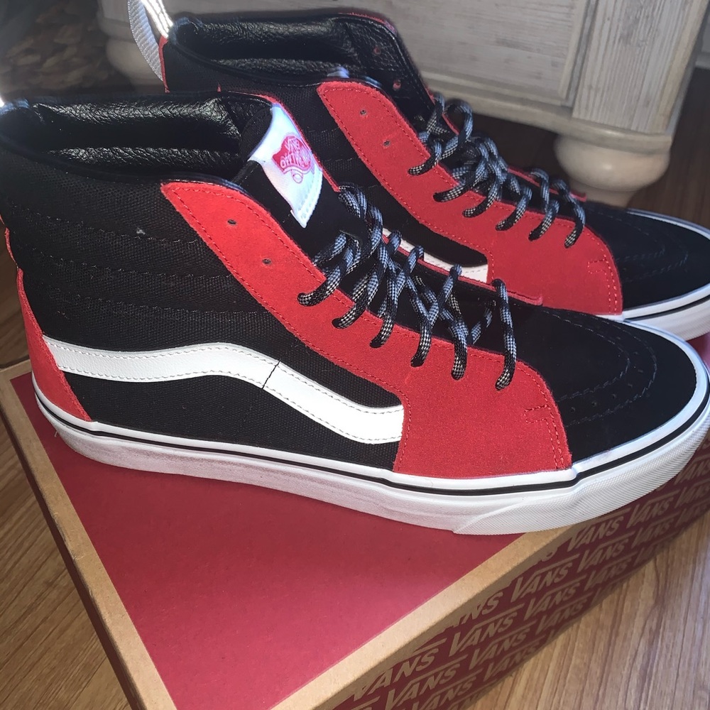 Vans sk8 high red n black